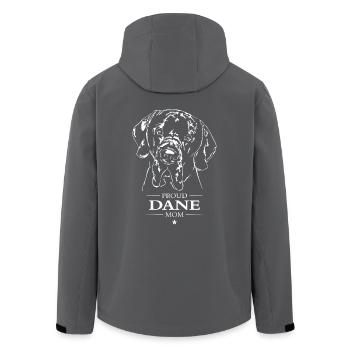 Dane Mom Dog Dog Great Dane Wilsigns - Men’s Recycled Softshell Jacket by Stanley/Stella - black - Back - AI Model Male 185 light (185cm)