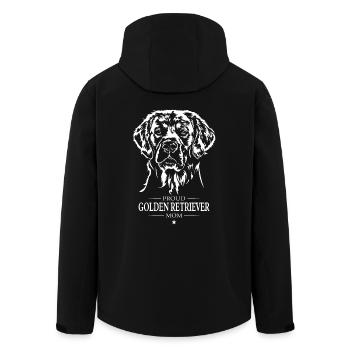 Golden Retriever Maman Chien Chien Wilsigns - Veste softshell homme en polyester recyclé Stanley/Stella - noir - Dos - AI Model Male 185 light (185cm)