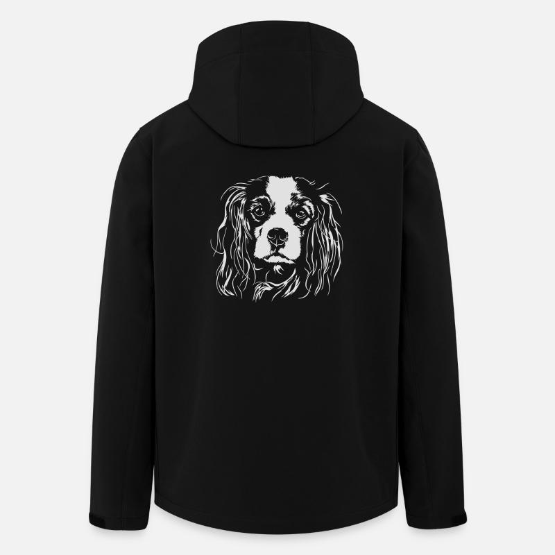 CAVALIER KING CHARLES SPANIEL Portrait Wilsigns - Recycelte Männer Softshell-Jacke von Stanley/Stella - Schwarz