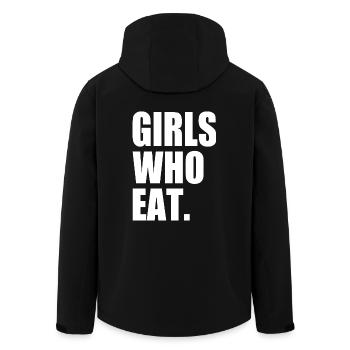 Girls who eat - Men’s Recycled Softshell Jacket by Stanley/Stella - black - Back - AI Model Male 185 light (185cm)