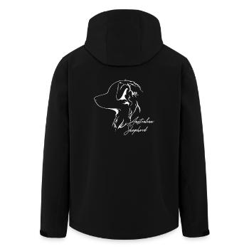 AUSTRALIAN SHEPHERD Hunde Hund Hütehund Wilsigns - Recycelte Männer Softshell-Jacke von Stanley/Stella - Schwarz - Hinten - AI Model Male 185 light (185cm)
