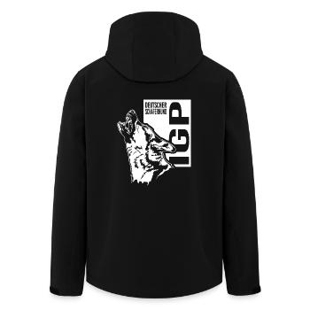 IGP Deutscher Schäferhund Hundesport Hund Wilsigns - Recycelte Männer Softshell-Jacke von Stanley/Stella - Schwarz - Hinten - AI Model Male 185 light (185cm)