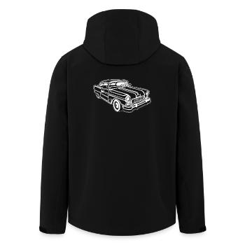 Chevy Cadilac / Muscle Car 02_weiß - Recycelte Männer Softshell-Jacke von Stanley/Stella - Schwarz - Hinten - AI Model Male 185 light (185cm)
