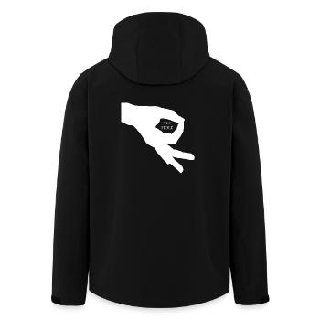 Trou trou de jeu cool à la recherche dans la paume de votre main cadeau - Veste softshell homme en polyester recyclé Stanley/Stella - noir - Dos - AI Model Male 185 light (185cm)