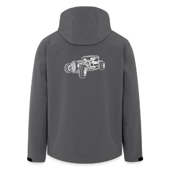 Hot Rod / Rad Rod 06_wei ß - Men’s Recycled Softshell Jacket by Stanley/Stella - anthracite - Back - AI Model Male 185 light (185cm)