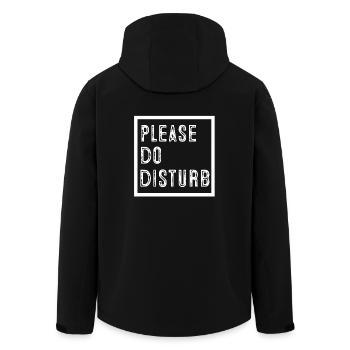 Please do disturb - Men’s Recycled Softshell Jacket by Stanley/Stella - black - Back - AI Model Male 185 light (185cm)