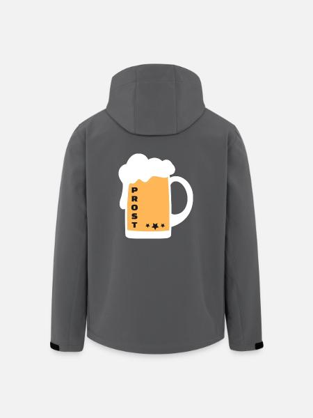 Prost Bier Alkohol Krug - Recycelte Männer Softshell-Jacke von Stanley/Stella - Schwarz