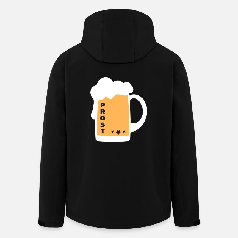 Prost Bier Alkohol Krug - Recycelte Männer Softshell-Jacke von Stanley/Stella - Schwarz