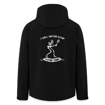Tennis player - Men’s Recycled Softshell Jacket by Stanley/Stella - black - Back - AI Model Male 185 light (185cm)