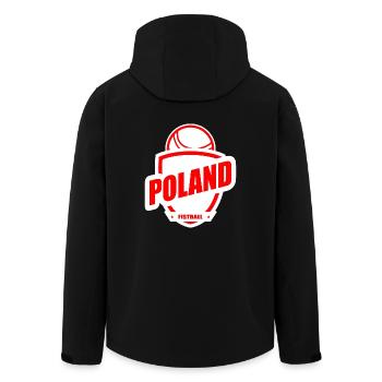 Faustball Polen Mannschaft WM Geschenk - Recycelte Männer Softshell-Jacke von Stanley/Stella - Schwarz - Hinten - AI Model Male 185 light (185cm)
