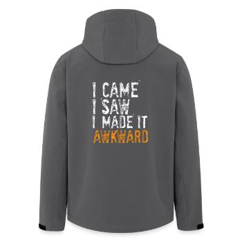 I Came, I Saw, I Made It Awkward - Men’s Recycled Softshell Jacket by Stanley/Stella - black - Back - AI Model Male 185 light (185cm)