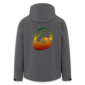 Reggae headphones - Men’s Recycled Softshell Jacket by Stanley/Stella - black - Back - AI Model Male 185 light (185cm)