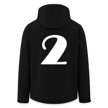 2. 2 YEARS. 2ND ANNIVERSARY. BIRTHDAY 2 YEARS - Men’s Recycled Softshell Jacket by Stanley/Stella - black - Back - AI Model Male 185 light (185cm)