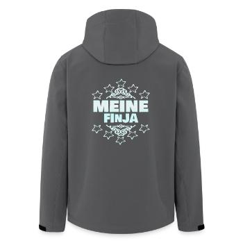 Geschenk für Finja - Recycelte Männer Softshell-Jacke von Stanley/Stella - Schwarz - Hinten - AI Model Male 185 light (185cm)