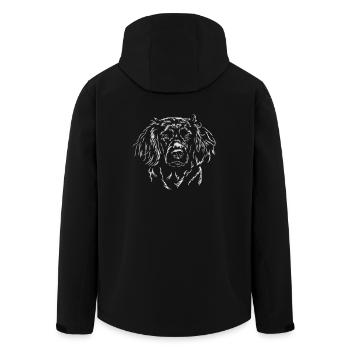 GERMAN WATCHTOG Hound Wilsigns - Men’s Recycled Softshell Jacket by Stanley/Stella - black - Back - AI Model Male 185 light (185cm)