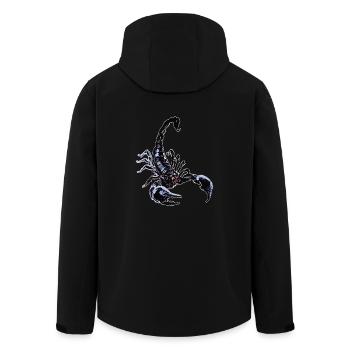 Skorpion - Recycelte Männer Softshell-Jacke von Stanley/Stella - Schwarz - Hinten - AI Model Male 185 light (185cm)