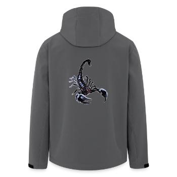 Skorpion - Recycelte Männer Softshell-Jacke von Stanley/Stella - Anthrazit - Hinten - AI Model Male 185 light (185cm)