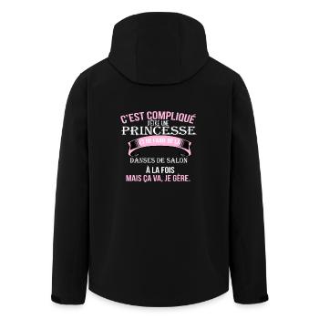 Danses de salon - Veste softshell homme en polyester recyclé Stanley/Stella - noir - Dos - AI Model Male 185 light (185cm)