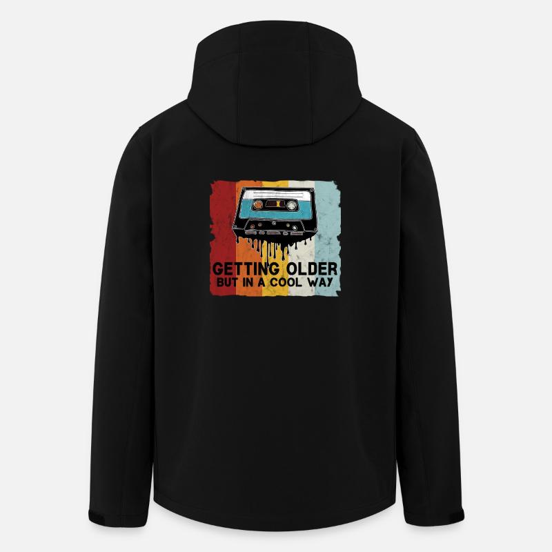 Retro cassette saying - Men’s Recycled Softshell Jacket by Stanley/Stella - black