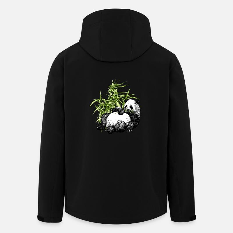 Panda_TS - Recycelte Männer Softshell-Jacke von Stanley/Stella - Schwarz