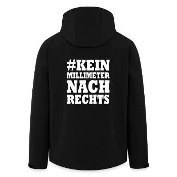 kein millimeter nach rechts - Recycelte Männer Softshell-Jacke von Stanley/Stella - Schwarz - Hinten - AI Model Male 185 light (185cm)