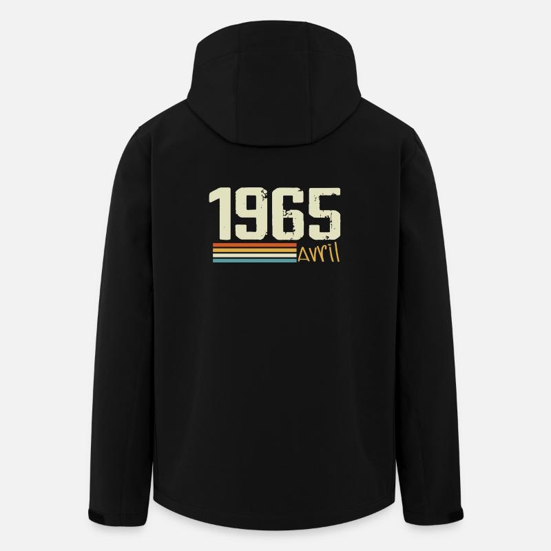 Geboren im April 1965 - Recycelte Männer Softshell-Jacke von Stanley/Stella - Schwarz