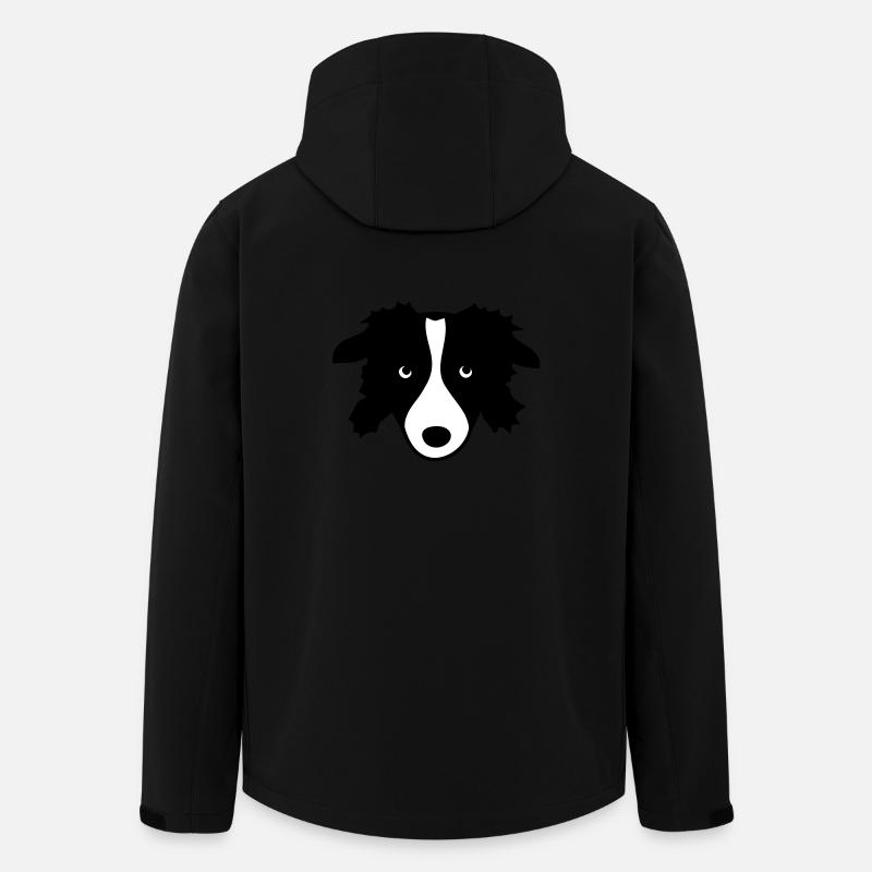 Border Collie - Men’s Recycled Softshell Jacket by Stanley/Stella - black