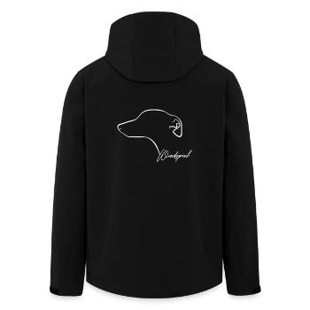 WINDSPIEL Profil Windhund Windhunde Wilsigns - Recycelte Männer Softshell-Jacke von Stanley/Stella - Schwarz - Hinten - AI Model Male 185 light (185cm)