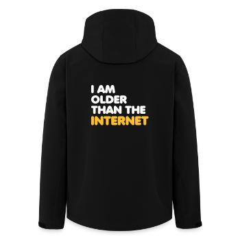 I am older than the internet - Recycelte Männer Softshell-Jacke von Stanley/Stella - Schwarz - Hinten - AI Model Male 185 light (185cm)