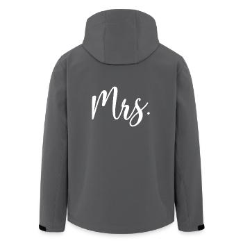 Mrs. - Cool Matching Gift For Married Women - Men’s Recycled Softshell Jacket by Stanley/Stella - black - Back - AI Model Male 185 light (185cm)