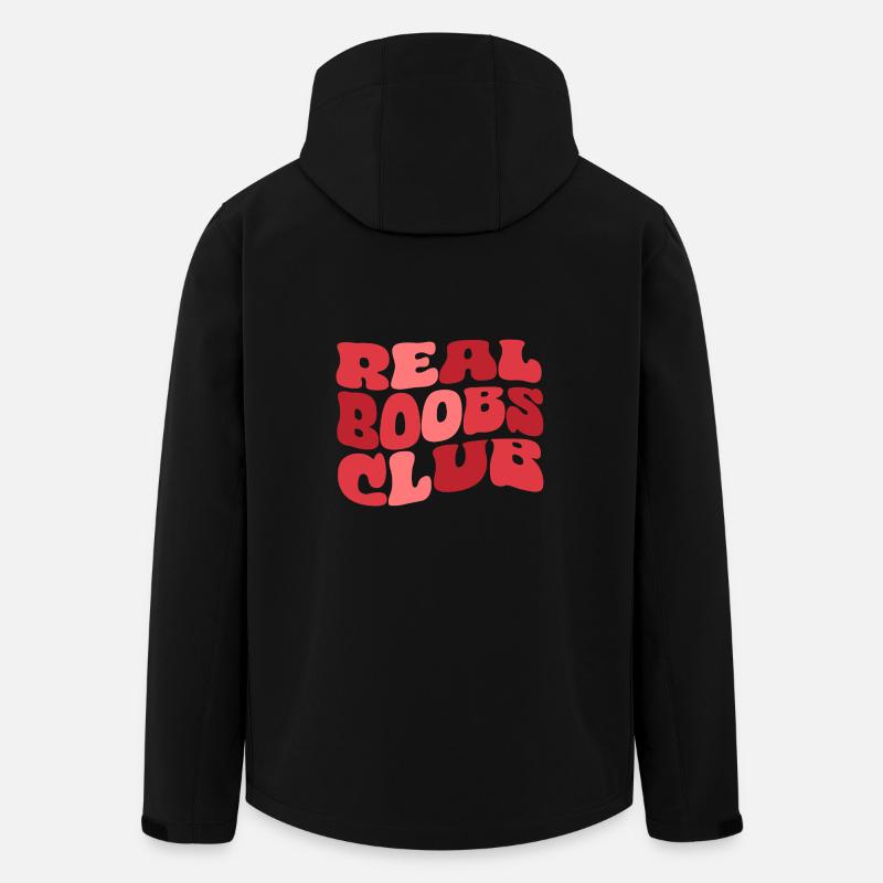 Real Boobs Club - Recycelte Männer Softshell-Jacke von Stanley/Stella - Schwarz