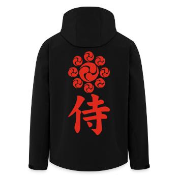 Samurai emblem of the Uesugi clan (red) - Men’s Recycled Softshell Jacket by Stanley/Stella - black - Back - AI Model Male 185 light (185cm)