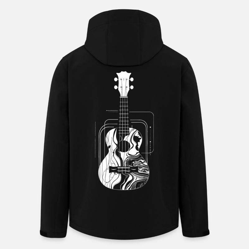 Ukulele Drawing - Men’s Recycled Softshell Jacket by Stanley/Stella - black