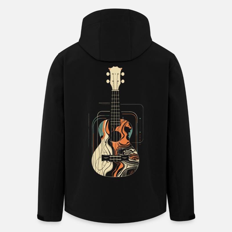 Ukulele Graphics - Men’s Recycled Softshell Jacket by Stanley/Stella - black