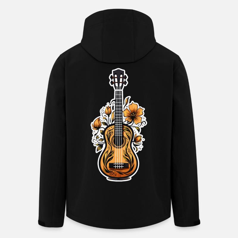 Ukulele Graphics - Men’s Recycled Softshell Jacket by Stanley/Stella - black