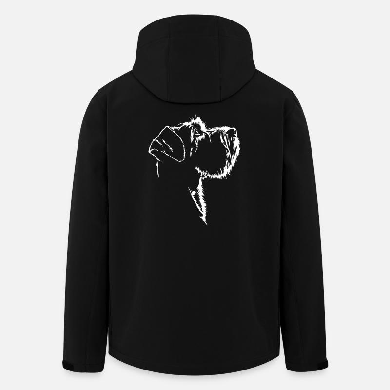 Schnauzer Silhouette Cane Cane Wilsigns - Giacca softshell uomo in poliestere riciclato di Stanley/Stella - nero