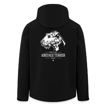 Airedale Terrier Dad Hunde Hund Wilsigns - Recycelte Männer Softshell-Jacke von Stanley/Stella - Schwarz - Hinten - AI Model Male 185 light (185cm)