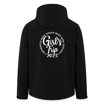Girl's Trip 2023 Funny Girls Trip Weekend Vacation - Men’s Recycled Softshell Jacket by Stanley/Stella - black - Back - AI Model Male 185 light (185cm)