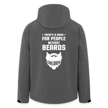 There's A Name For People Without Beards - Men’s Recycled Softshell Jacket by Stanley/Stella - black - Back - AI Model Male 185 light (185cm)