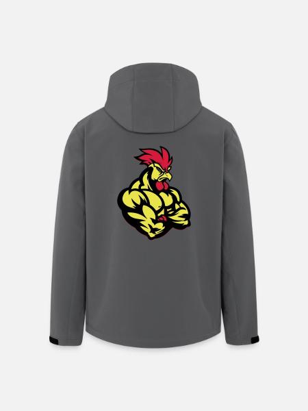 Rooster Comic - Men’s Recycled Softshell Jacket by Stanley/Stella - black