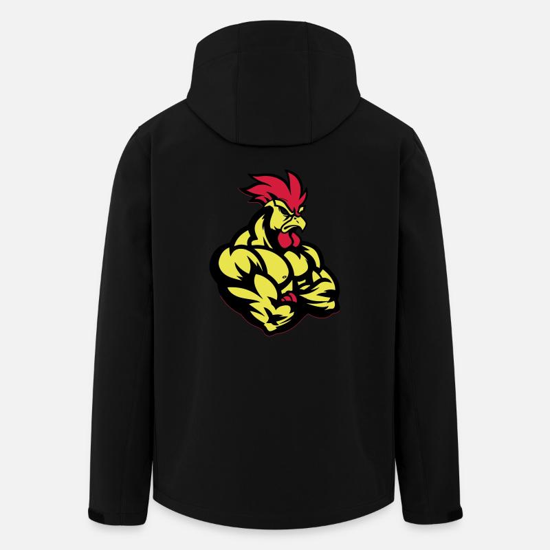 Rooster Comic - Men’s Recycled Softshell Jacket by Stanley/Stella - black