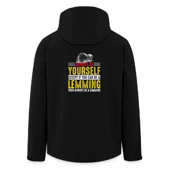 Always Be A Lemming - Men’s Recycled Softshell Jacket by Stanley/Stella - black - Back - AI Model Male 185 light (185cm)