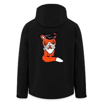 Fox High School Graduation Graduation Certificates College Hat - Men’s Recycled Softshell Jacket by Stanley/Stella - black - Back - AI Model Male 185 light (185cm)