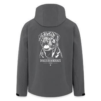 Dogue de Bordeaux Dad Hunde Hund Wilsigns - Recycelte Männer Softshell-Jacke von Stanley/Stella - Schwarz - Hinten - AI Model Male 185 light (185cm)