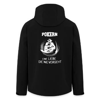 Pokern Chips Geschenk T Shirt - Recycelte Männer Softshell-Jacke von Stanley/Stella - Schwarz - Hinten - AI Model Male 185 light (185cm)