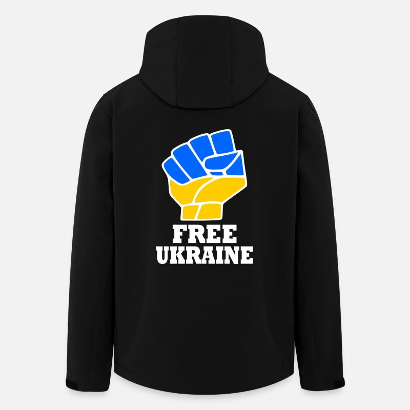 Free ukraine - Veste softshell homme en polyester recyclé Stanley/Stella - noir