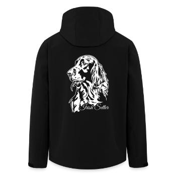 Irish Setter Hunting Dog Hunting Dogs Dogs Wilsigns - Men’s Recycled Softshell Jacket by Stanley/Stella - black - Back - AI Model Male 185 light (185cm)