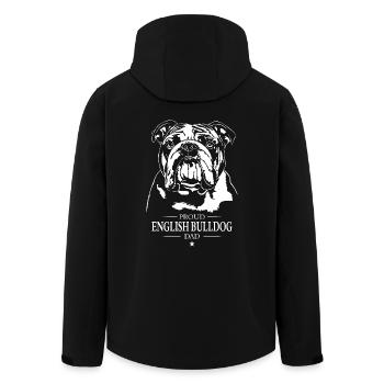 English Bulldog Dad Englische Bulldogge Wilsigns - Men’s Recycled Softshell Jacket by Stanley/Stella - black - Back - AI Model Male 185 light (185cm)
