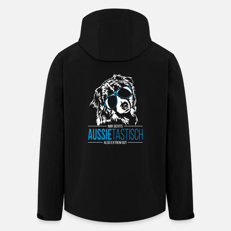 AUSSIETASTISCH Australian Shepherd Wilsigns - Recycelte Männer Softshell-Jacke von Stanley/Stella - Schwarz