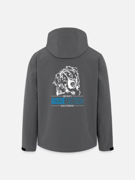 AUSSIETASTISCH Australian Shepherd - Recycelte Männer Softshell-Jacke von Stanley/Stella - Schwarz